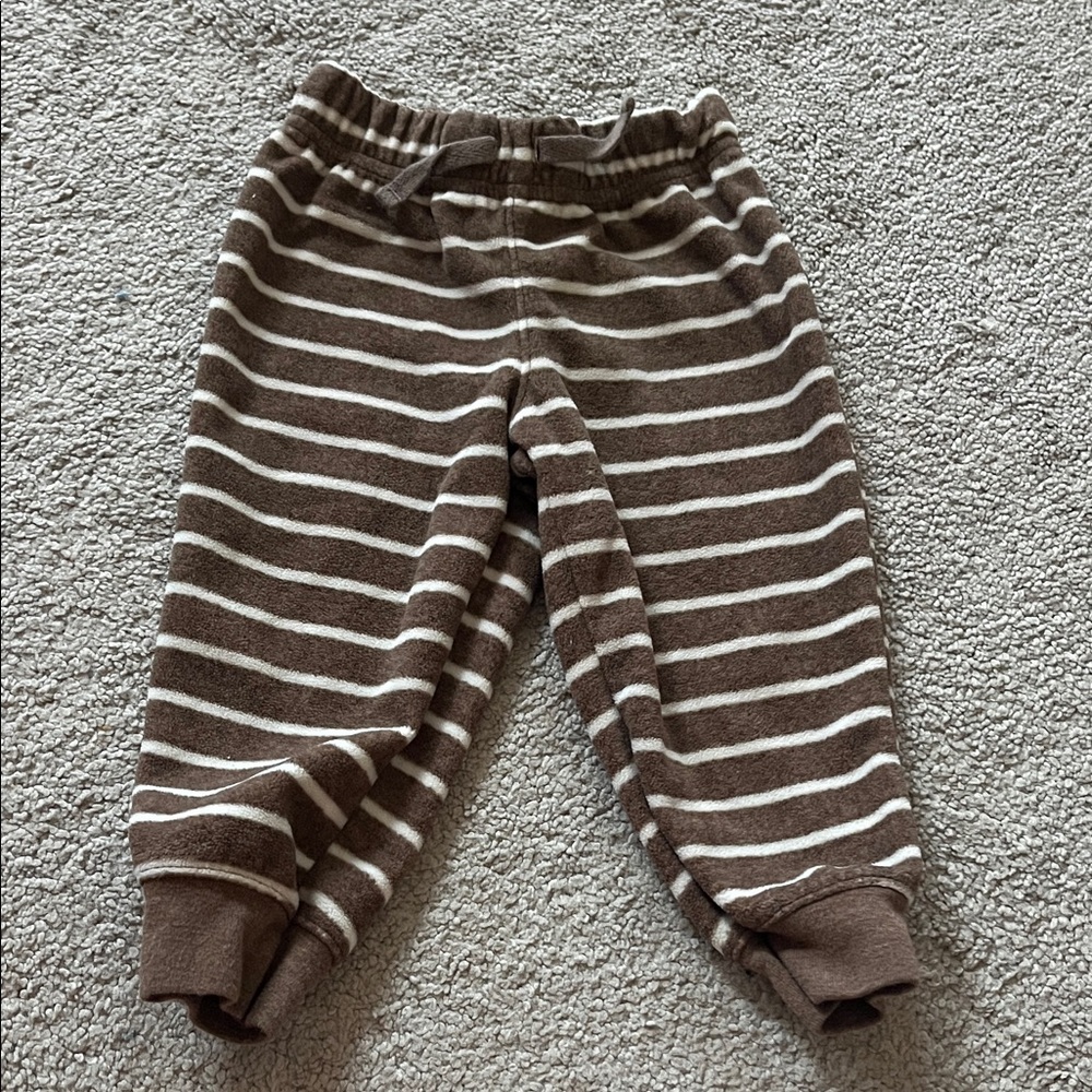 🍼Carter's Chocolate and Cream Striped Joggers🍼